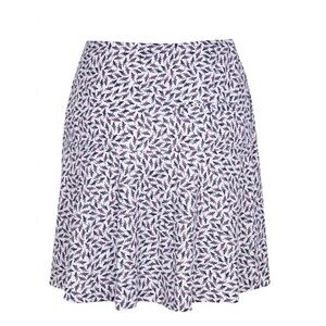 GREG NORMAN croc print pull on flare skort in white medium
